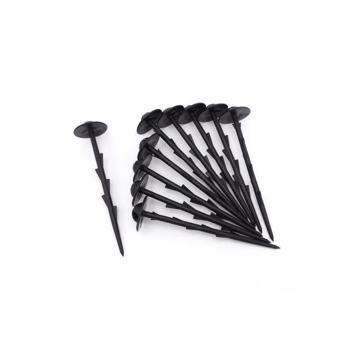 NATURE Lot de 10 encres crantée noire pour fixation film de plasticul