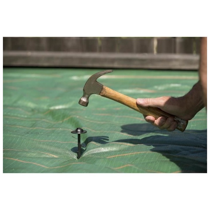 NATURE Lot de 10 encres crantée noire pour fixation film de plasticul