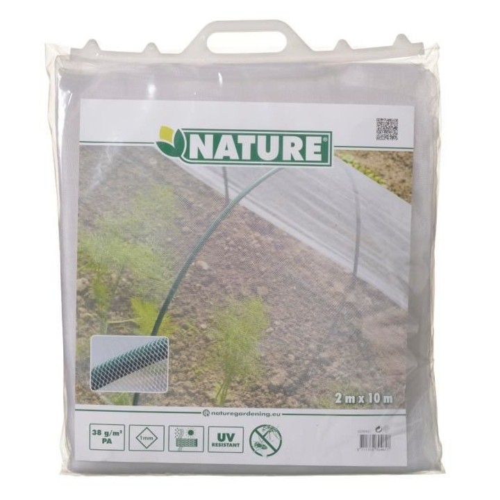Nature Filet anti-insectes 2x10 m Transparent