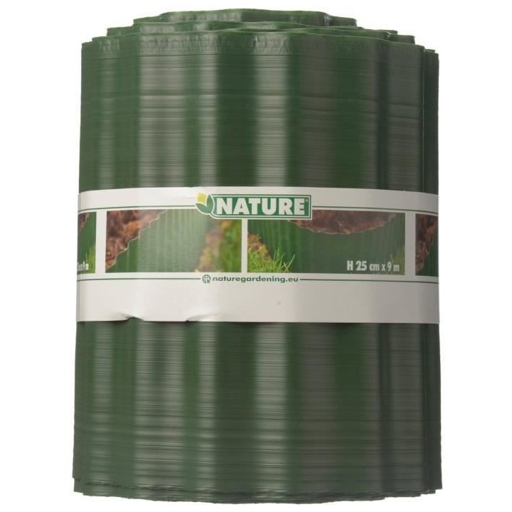 Nature Bordure de jardin 0,25x9 m Vert