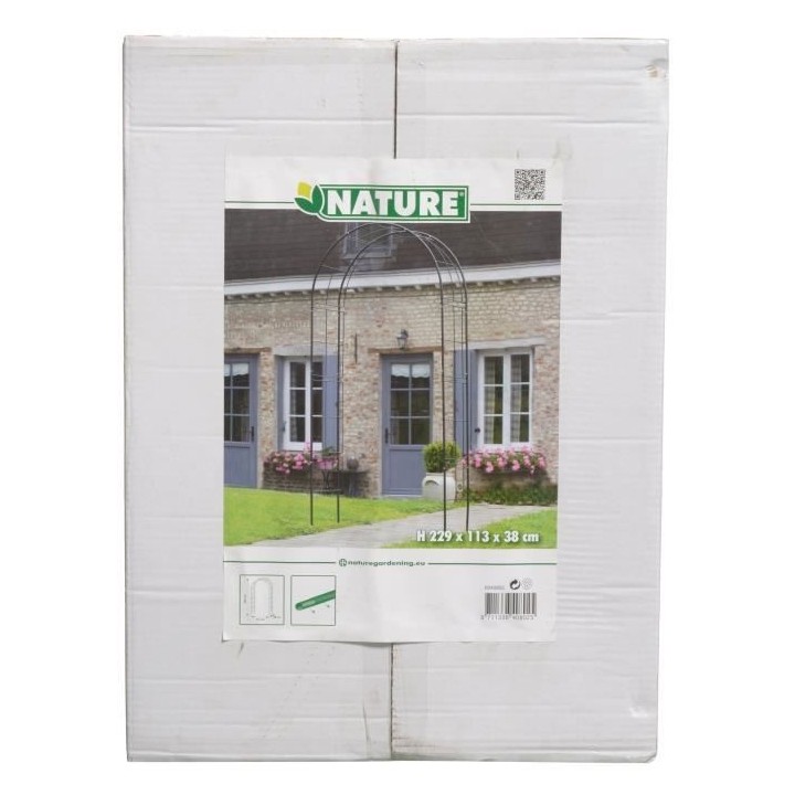 Arche de jardin en métal noir Nature 6040802