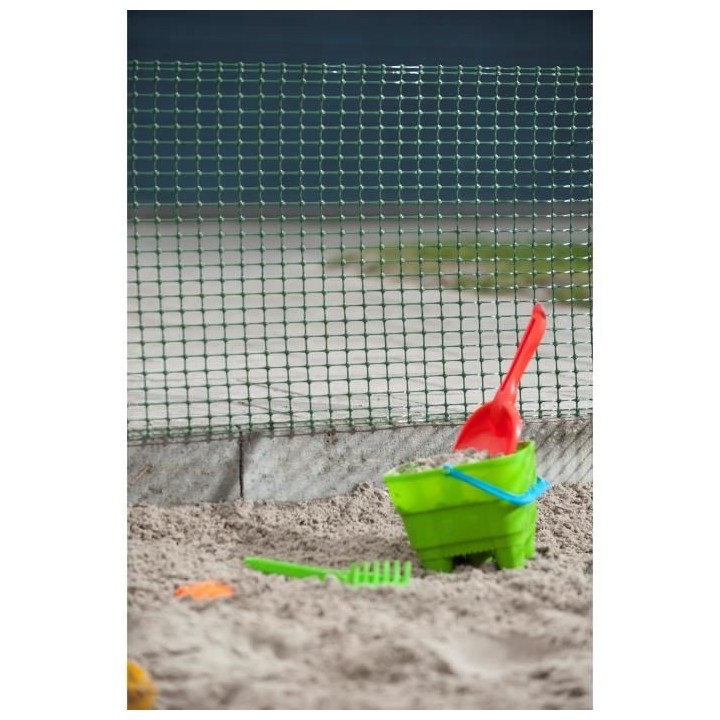 NATURE Grillage pour parterre - HDPE vert - Maille rectangle 20x30 mm