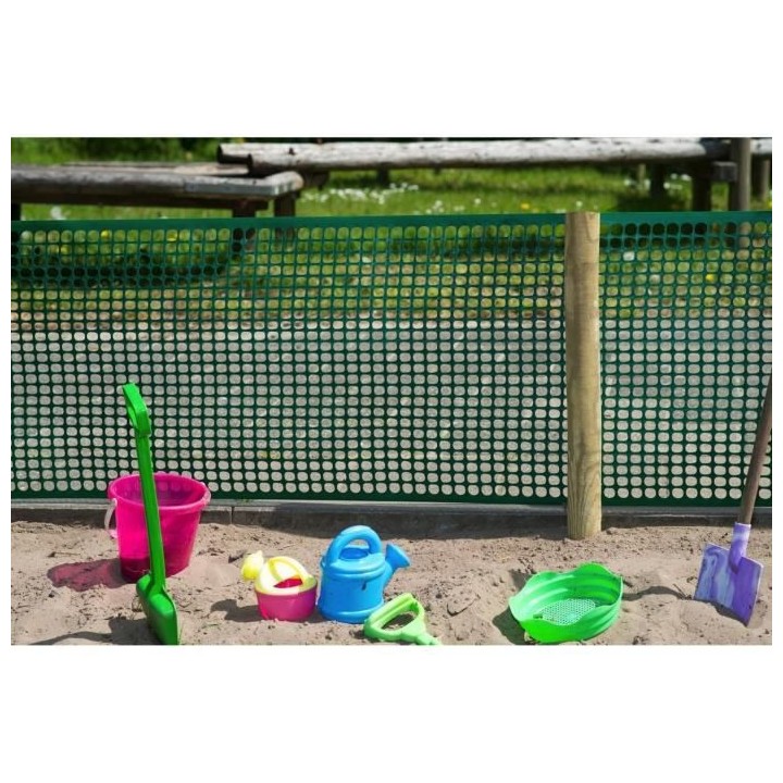 NATURE Grillage pour parterre - HDPE vert - Maille rectangle 20x30 mm