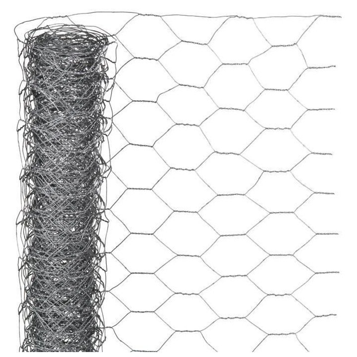 Nature Grillage métallique hexagonal 0,5 x 5 m 25 mm Acier galvanisé