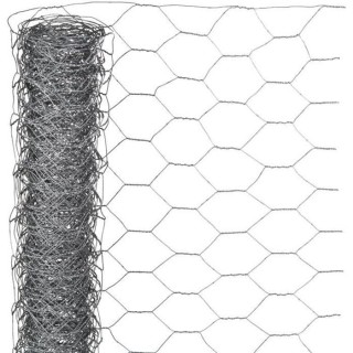 Nature Grillage métallique hexagonal 0,5 x 10 m 25 mm Acier galvanis