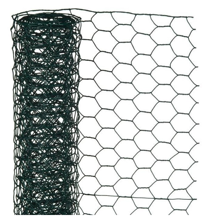 Nature Grillage métallique hexagonal 0,5 x 5 m 25 mm Vert