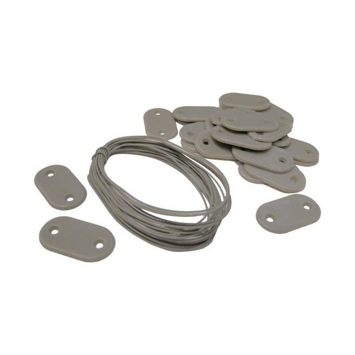 Nature Kit de fixation pour clôture de jardin 27 pcs Gris