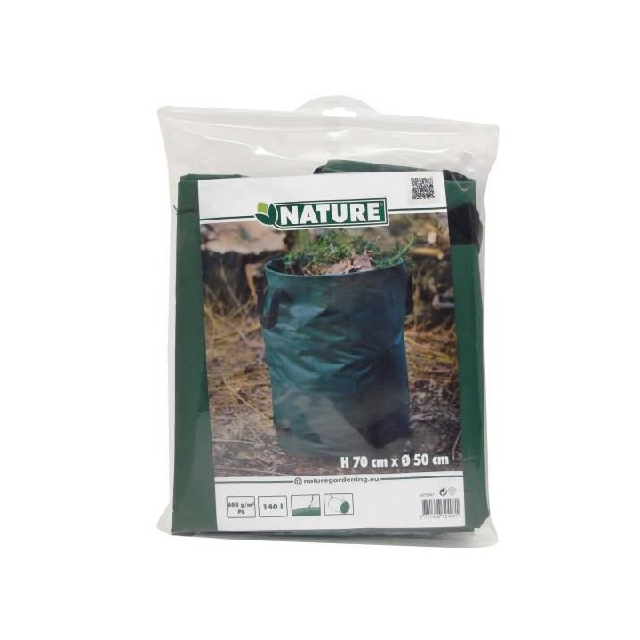 NATURE Sac a déchets multi-usages autoportant 140 L avec 3 poignées