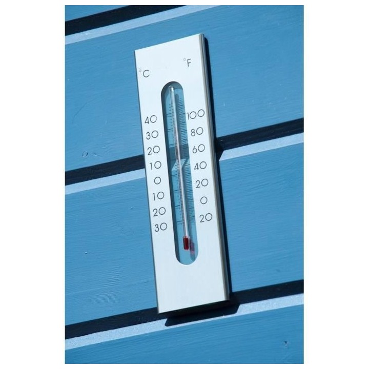 Nature Thermometre mural d'extérieur Aluminium 7x1x23 cm