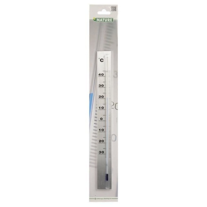 Nature Thermometre mural d'extérieur Aluminium 3,8x0,6x37 cm