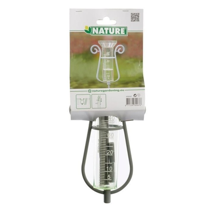 NATURE Pluviometre avec support métallique emboîtable - 40 ml - H 11