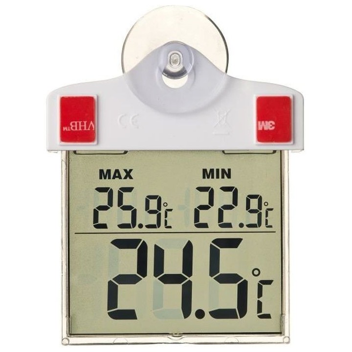 Nature Thermometre numérique de fenetre 13 x 10 x 3 cm
