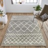 NEW ASMA Tapis de salon Shaggy - Style berbere - 150 x 220 cm - Gris