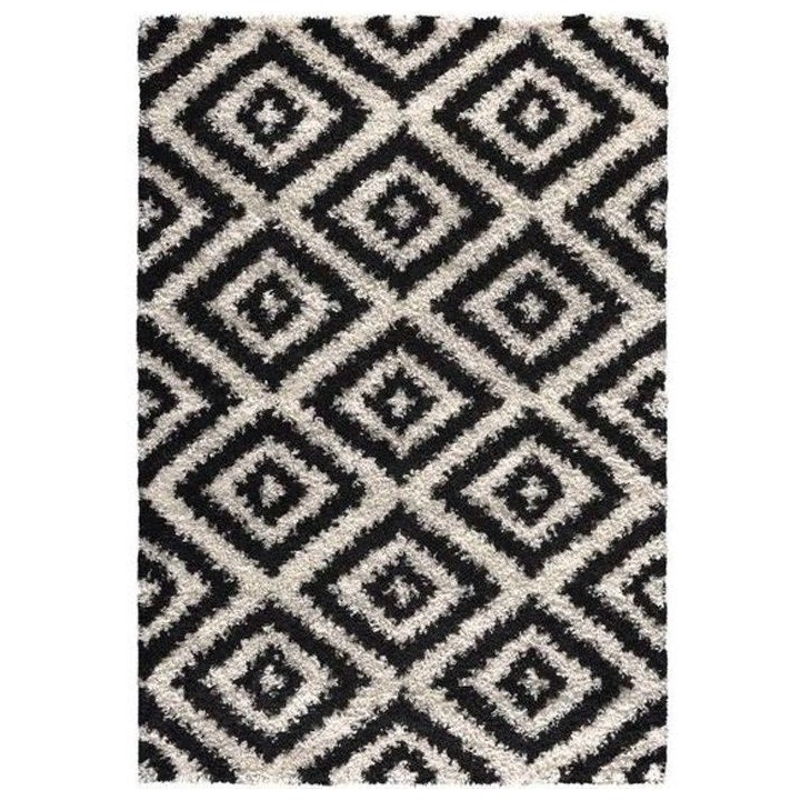 Tapis Shaggy Tavla - 150 x 220 cm - Noir
