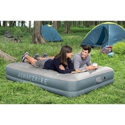 BESTWAY Matelas gonflable Pavillo - 2 places Fortech AlwayzAire - 203 x 152 x 36 cm - Pompe éléctrique