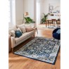 NAZAR Tapis EMA vintage coloré - 120 x 170 cm - Bleu, beige et creme