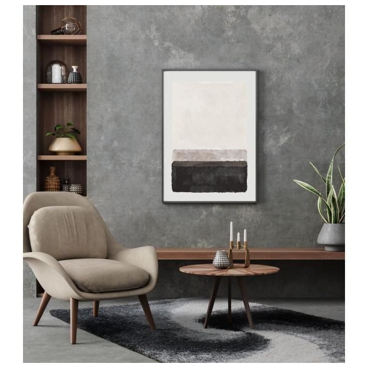 Tapis Moderne poils longs - Gris et Anthracite - 100% polypropylene -