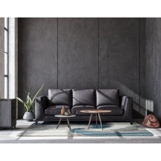 Tapis Moderne poils longs - Bleu et Gris - 100% polypropylene - 120 x