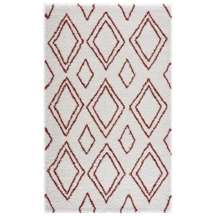 NAZAR Tapis de salon Shaggy longues meches style Berbere LOSA- 120 x 1