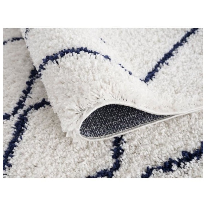 NAZAR Tapis de salon Shaggy longues meches style Berbere PIA - 120 x 1