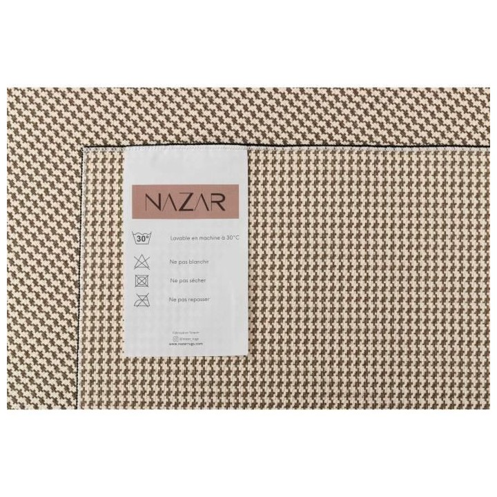 NAZAR Tapis Stampa Moderne noir motifs losanges 120 x 160 cm - Lavable