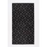 NAZAR Tapis Stampa Moderne2207 - 80 x 150 cm - Noir et motif dégradé orange/jaune - Lavable en machine