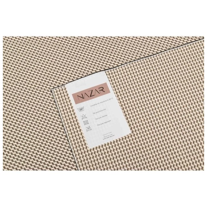 NAZAR Tapis Stampa Moderne2207 - 80 x 150 cm - Noir et motif dégradé