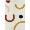 Tapis poils longs - Motif Géométrique - Multicolore - 100% polypropylene - 120 x 160 cm - Intérieur - NAZAR