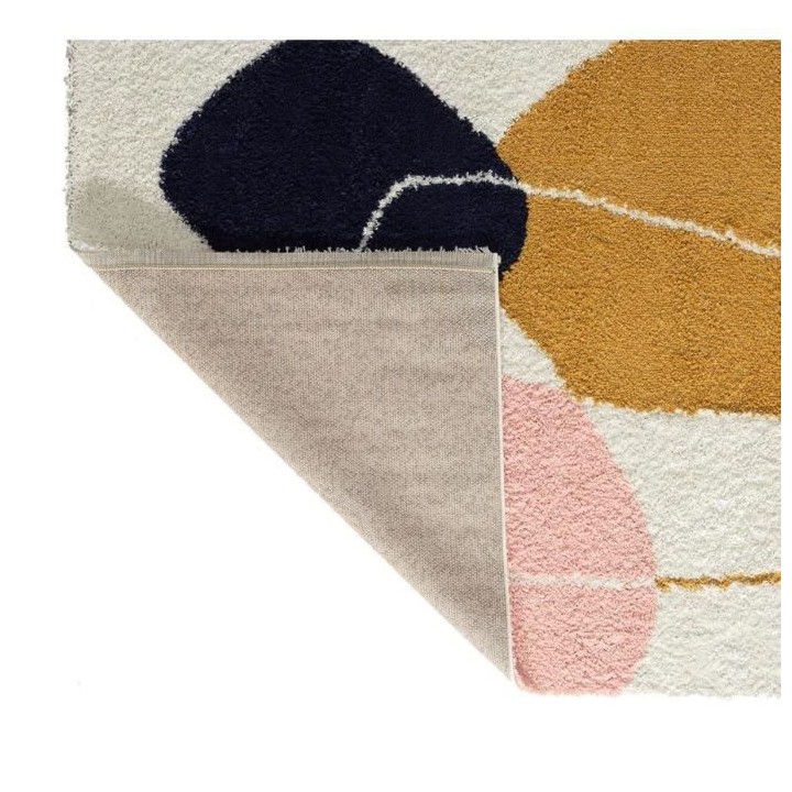 Tapis poils longs - Motif abstrait - Multicolore - 100% polypropylene