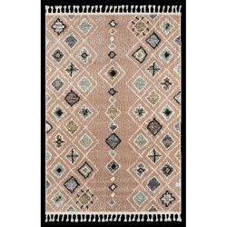 Tapis shaggy Delya - Rose - Motif ethnique - 100% polypropylene - 120 x 170 cm - Intérieur - NAZAR