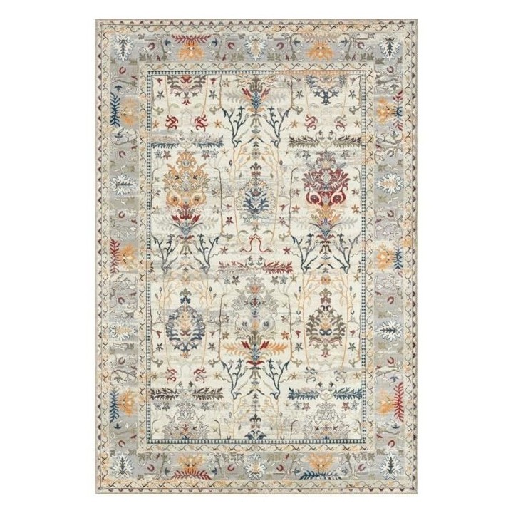 Tapis de salon Vintage - Motif fleuris - 100% polyester - 160 x 230 cm