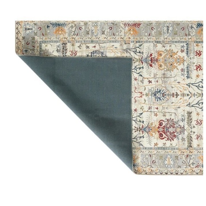 Tapis de salon Vintage - Motif fleuris - 100% polyester - 160 x 230 cm