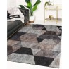 Tapis de Salon - Motif géométrique - Gris - 100% polyester - 120 x 160 cm - Intérieur - NAZAR