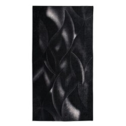 Tapis Moderne - Motif vagues - Noir - 100% polyester - 70 x 180 cm - Intérieur - NAZAR