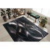 Tapis de salon moderne - Noir - 100% polyester - Motif vagues - 120 x 160 cm - Intérieur - NAZAR