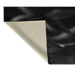 Tapis de salon moderne - Noir - 100% polyester - Motif vagues - 120 x 160 cm - Intérieur - NAZAR