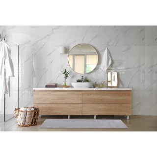 Tapis Shaggy ARYA Uni Doux - Gris - 100% Polyester - 60 x 115 cm - Int