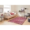 Tapis shaggy doux Oslo 584 - Rouge - 100% polyester - 80 x 150 cm - Intérieur - NAZAR