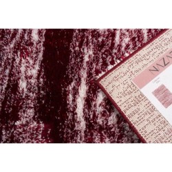 Tapis shaggy doux Oslo 584 - Rouge - 100% polyester - 80 x 150 cm - Intérieur - NAZAR