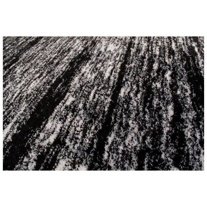 Tapis shaggy doux Oslo 584 - Noir - 100% polyester - 80 x 150 cm - Int
