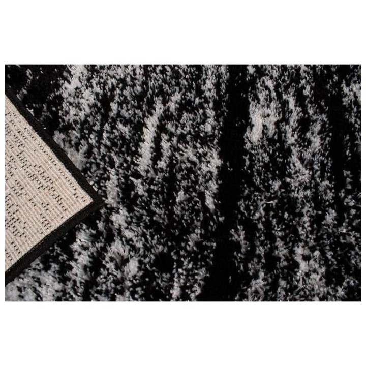 Tapis shaggy doux Oslo 584 - Noir - 100% polyester - 120 x 160 cm - In