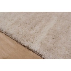 Tapis shaggy doux Oslo 584 - Beige - 100% polyester - 80 x 150 cm - Intérieur - NAZAR