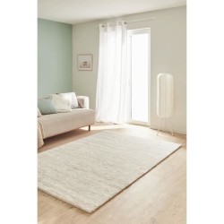 Tapis shaggy doux Oslo 584 - Beige - 100% polyester - 80 x 150 cm - Intérieur - NAZAR