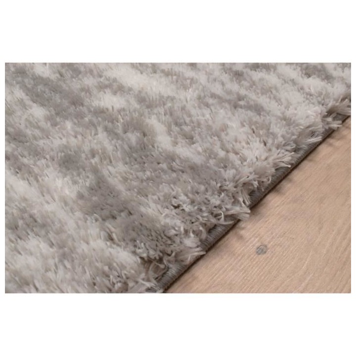 Tapis shaggy doux Oslo 584 - Gris - 100% polyester - 80 x 150 cm - Int