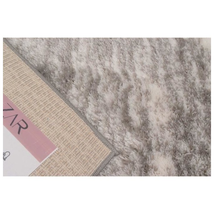 Tapis shaggy doux Oslo 584 - Gris - 100% polyester - 80 x 150 cm - Int