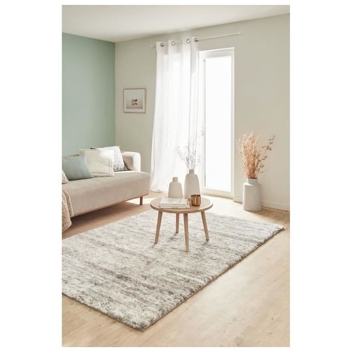 Tapis shaggy doux Oslo 584 - Gris - 100% polyester - 80 x 150 cm - Int