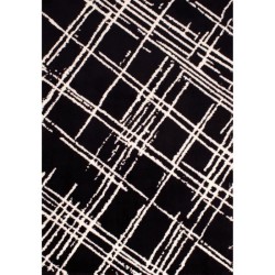 Tapis shaggy doux Oslo 668 - Noir - 100% polyester - 120 x 160 cm - Intérieur - NAZAR