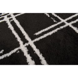 Tapis shaggy doux Oslo 668 - Noir - 100% polyester - 120 x 160 cm - Intérieur - NAZAR