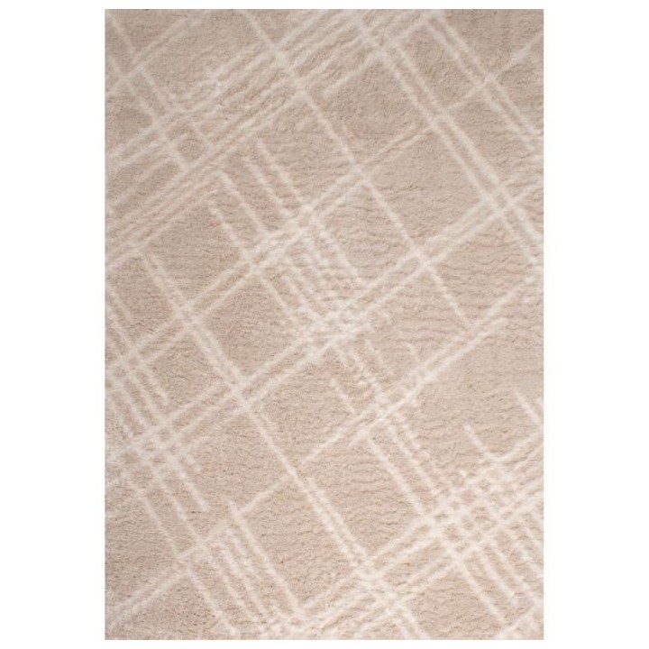 Tapis shaggy doux Oslo 668 - Beige - 100% polyester - 80 x 150 cm - In