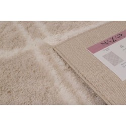 Tapis shaggy doux Oslo 668 - Beige - 100% polyester - 80 x 150 cm - Intérieur - NAZAR